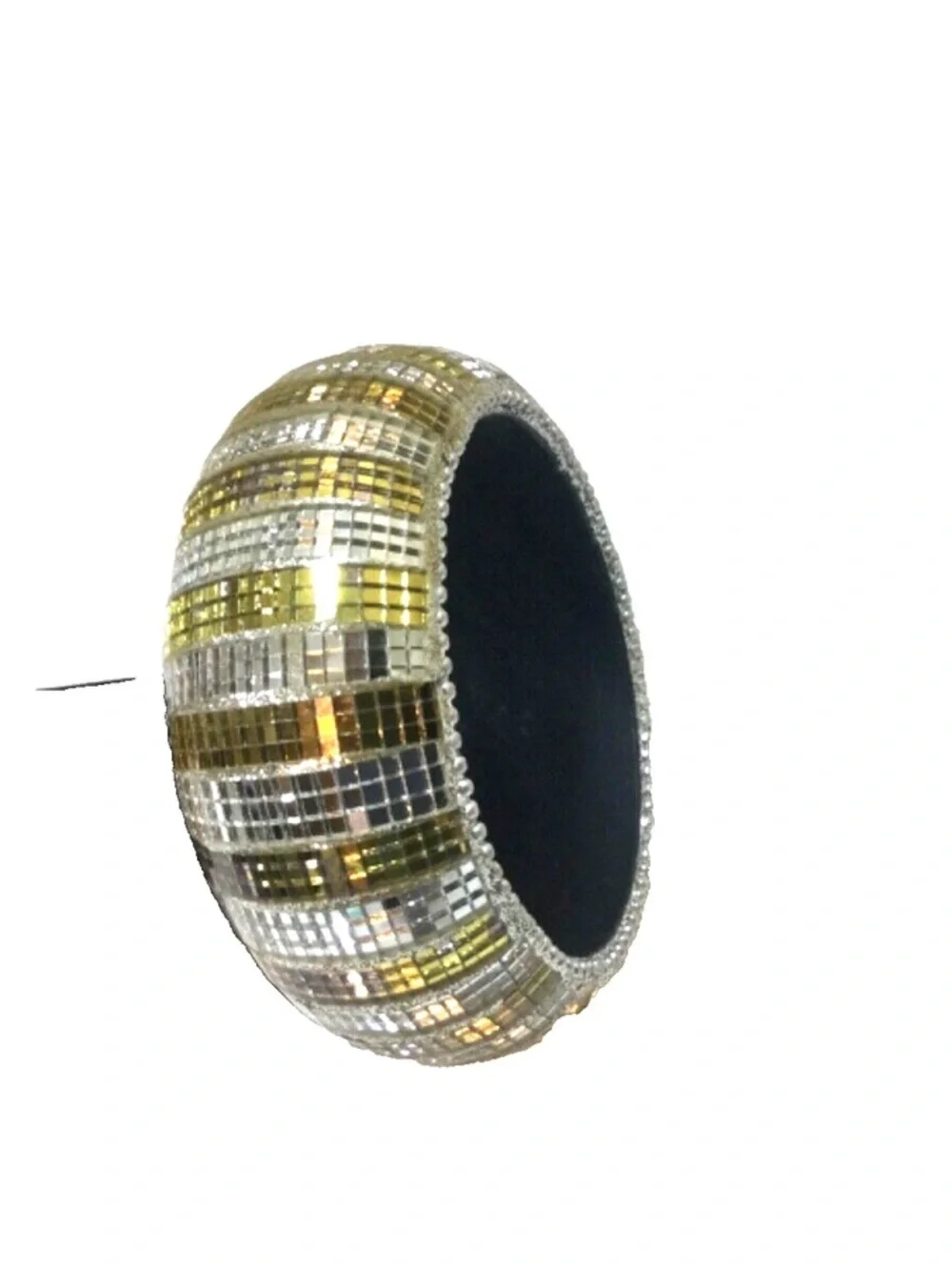Y2K Chunky Mirrored Disco Bangle Bracelet